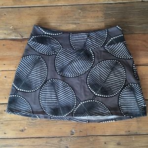 Patagonia Cotton Mini Skirt with Leaf Pattern